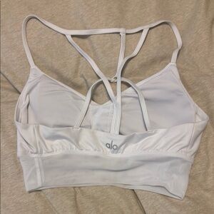 ALO Yoga White Strappy Sports Bra